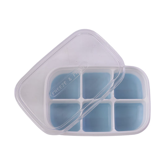 Mini Plastic 6 Cavity Ice Tray - Freeze Fresh Compact Ice Cube Tray