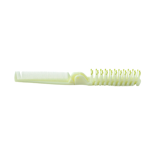2 In 1 Foldable Hair Comb With Brush (1 Pc)