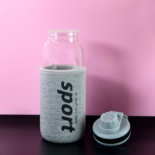 Sports Water Bottle With Protective Sleeve - (1 Pc 700 Ml)