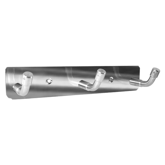 Stainless Steel Wall Mounted Coat 3 Hook Rack (14x3 1 Pc)