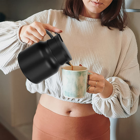 Thermal Coffee Carafe Tea Pot Water Bottles With Led Display (Bottle 500 Ml Pot 1000 Ml 2 Pc)