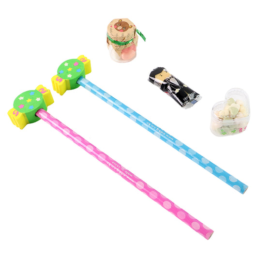 Fun Candy Design Pencil Set With Accessories (1 Set Mix Design)