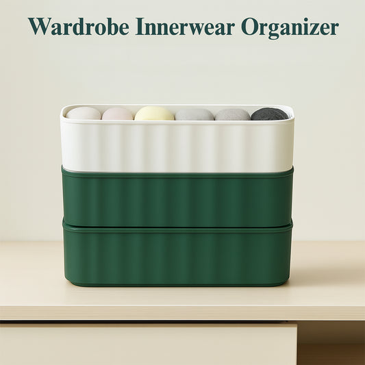 236 5-compartments Sockshandkerchiefunderwear Storage Box Socks Drawer Closet Organizer Storage Boxes (Pack Of 4)