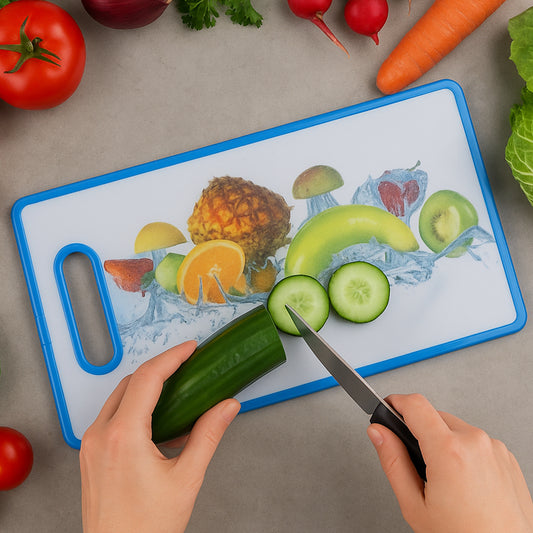 Large Rectangular Fruit Print Cutting Board (36x22cm 1 Pc)
