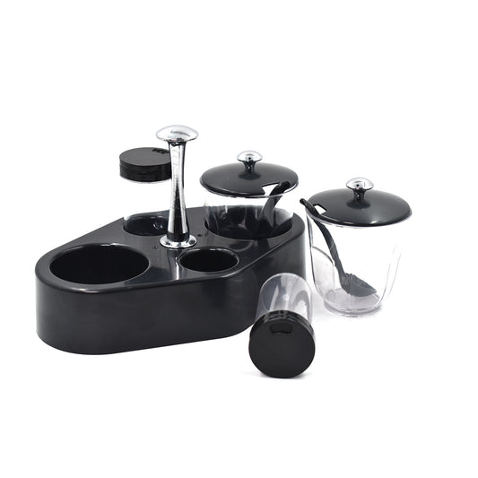 8122 Ganesh Rendy Condiment Set For Kitchen Transparent Jar For Easy To Access Spice 1 Piece Spice Set (Plastic)