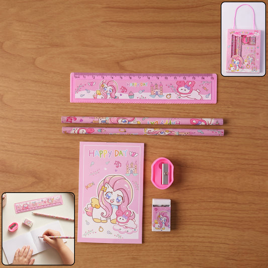 Cartoon Stationery Gift Set - Cute Unicorn Design