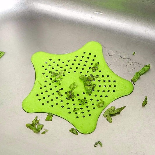 0830 Star Shape Suction Cup Kitchen Bathroom Sink Drain Strainer Hair Stopper Filter Star Shaped Sink Filter Bathroom Hair Catcher Drain Strainers Cover Trap Basin(Mix Color 1 Pc)