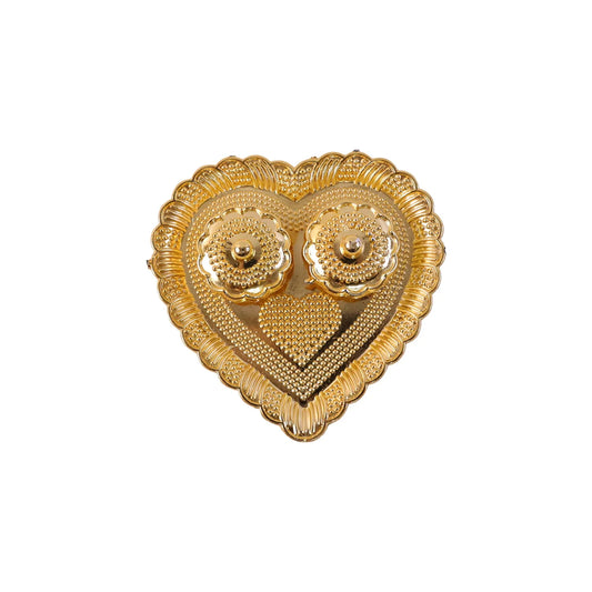 Heart Shaped Kankavati Kumkum Holder For Puja And Tilak Rituals (1 Pc)