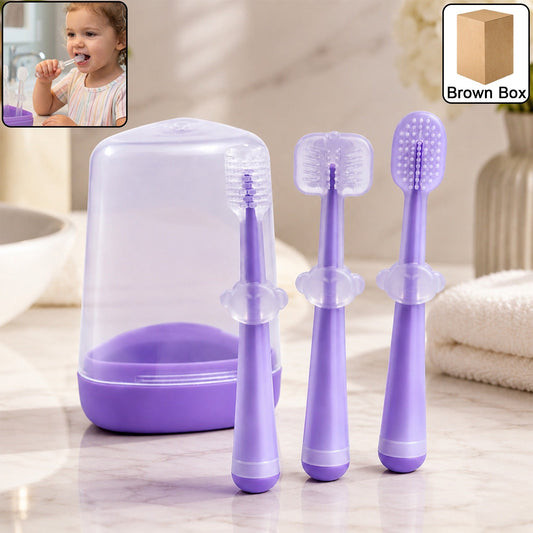 Soft Baby Toothbrush Set Gentle On Gums Easy To Use For Toddlers
