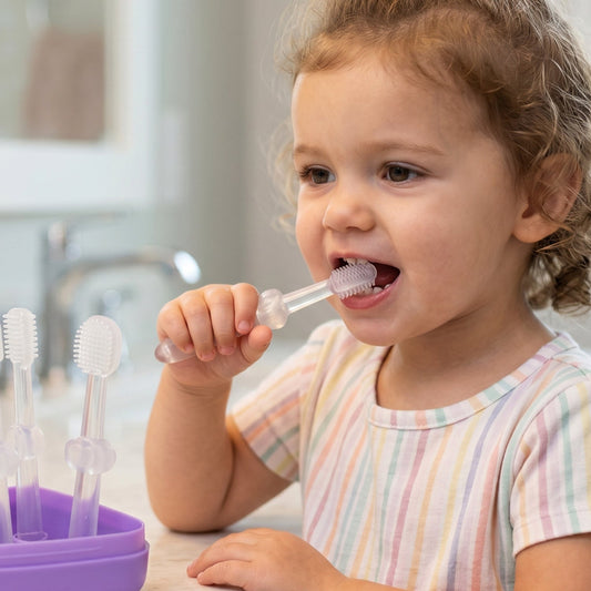 Soft Baby Toothbrush Set Gentle On Gums Easy To Use For Toddlers
