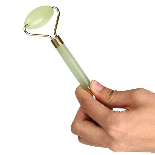 Premium Dual Head Jade Stone Face Roller Gua Sha Massage Tool Set (1 Pc)