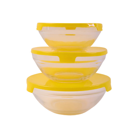 Glass Bowl Set With Lids Versatile Kitchen Storage Serving
