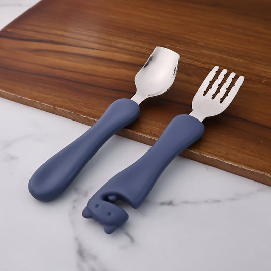 Supermom Foodie Stainless Steel Spoon Fork (2 Pc Set)