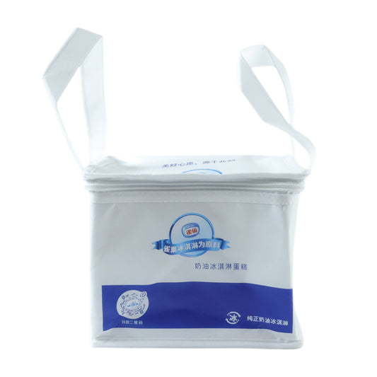 Portable Insulated Lunch Bag With Zipper Closure 16x19x21 Cm