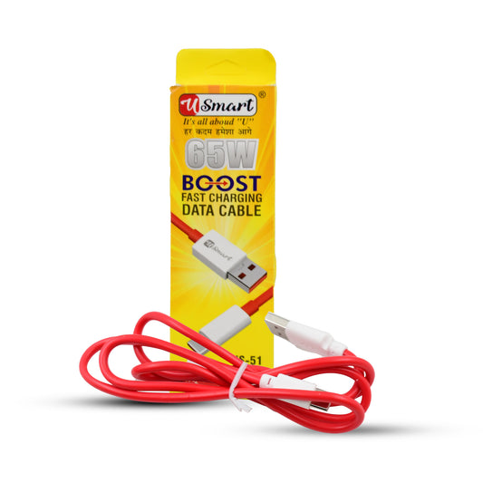 Type C Data Cable Fast Charging Data Cable (1000 Mm 65w 1 Pc)
