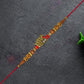 Antique Peacock Feather Rakhi With Beaded Thread