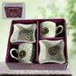  Ceramic Tea Cups Mug Set with Snacks 4 Pcs - main product shot
