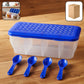 Kitchen Airtight 4-Section Storage Container / Pickle Jar 4 Spoons (1 Pc / Mix Color)