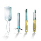 4In1 Combo - Stainless Steel Kitchen Lighter, Knife, Peeler and Smooth Grater (Multicolor)