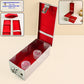Premium stainless steel velvet-lined jewellery box with lock and red interior India