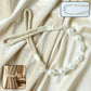 Elegant pearl beaded curtain tieback