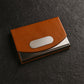 Leather & Stainless-Steel Business Card Holder (1 Pc)