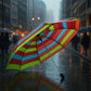 3-Fold Sun & Rain Protective Solid Foldable Umbrella, (1 Pc / Mix Design)