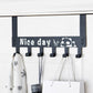 Heavy-Duty Carbon Steel Over Door Hook Rack for Towels & Coats (1 Pc, 6 Hooks)