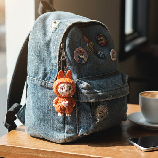 Cartoon Character Face Changing Toy With Key Holder, Keychain (1 Pc)
