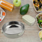 Miracle Stainless Steel Round Lunch Box (450 ML + 250 ML Approx)