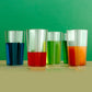 Unbreakable Transparent Square Design Wine Tumbler Plastic Glass 300 ML 6 Pc