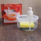 2 in 1 Double Layer Liquid Soap Dispenser with Pump and Sponge