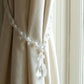Elegant beaded drapery strap