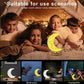 Moon Crystal Touch Table Lamp with 3 Color Dimmable USB Night Light
