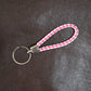 Leather Style Keychain with Metal Ring - (1 Pc)