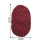 Stylish Oval Floor Mat – (1 Pc, 50x30 Cm)