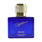 luxury blue fragrance perfume bottle view