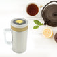 Thermos bottle with spill-proof lid and drinking cup for school and travel