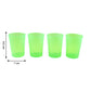 Reusable Plastic Drinking Tumblers - 4-Piece Transparent Water Cup Set