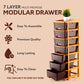  7-Layer Plastic Storage Drawer - angle