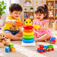 Plastic Baby Kids Teddy Stacking Ring Jumbo Stack Up Educational Toy 1 Set