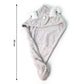 Cute Animal Ear Hooded Hair Drying Towel Wrap (1 Pc)