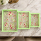 Supermom Floral Printed Multipurpose Serving Tray Set (3 Pc Set)