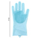 Right Hand Silicone Dishwashing Cleaning Glove with Scrubber Brush (1 Pc)
