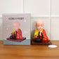 Red Solar Powered Sitting Buddha Statue (1 Pc / Medium)