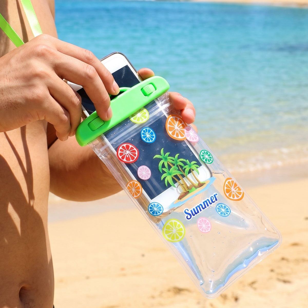 Waterproof Mobile Pouch  Transparent Phone Cover With Neck Strap