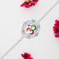 Silver Om Rakhi With Stone Embellishments
