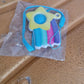Stress Relief Silicone Push Fidget Toy Keychain for Kids (1 Pc)
