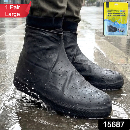 Waterproof Silicone Shoe Cover (1 Pair Large)