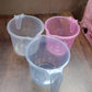 Plastic Round Transparent Bath Water Mug (1 Pc  1200 Ml  Mix Color)